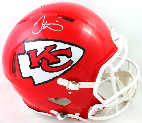 Tyreek Hill Autographed KC Chiefs F/S Speed Authentic Helmet - JSA W Auth *Silver