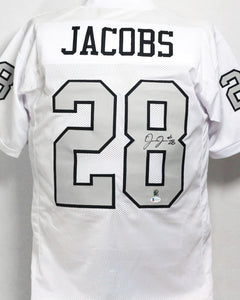 Josh Jacobs Autographed White Color Rush Pro Style Jersey