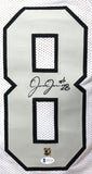 Josh Jacobs Autographed White Color Rush Pro Style Jersey - Beckett W Auth *Black
