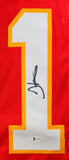 Tyreek Hill Autographed Red Pro Style Jersey - Beckett W Auth *1