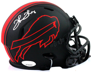 Thurman Thomas Autographed Buffalo Bills Eclipse Mini Helmet w/ HOF - JSA W *Silver