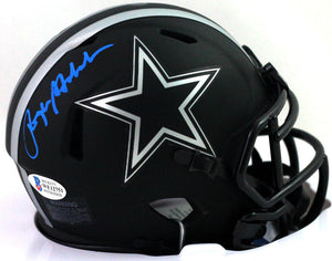 Roger Staubach Autographed Dallas Cowboys Eclipse Mini Helmet - Beckett W Auth *Blue