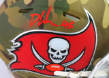 Devin White Autographed Tampa Bay Bucs Camo Speed Mini Helmet - Beckett W *Red
