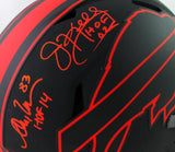 Kelly/Reed/Thomas Autographed Buffalo Bills F/S Eclipse Authentic Helmet w/ HOF- JSA W *Red
