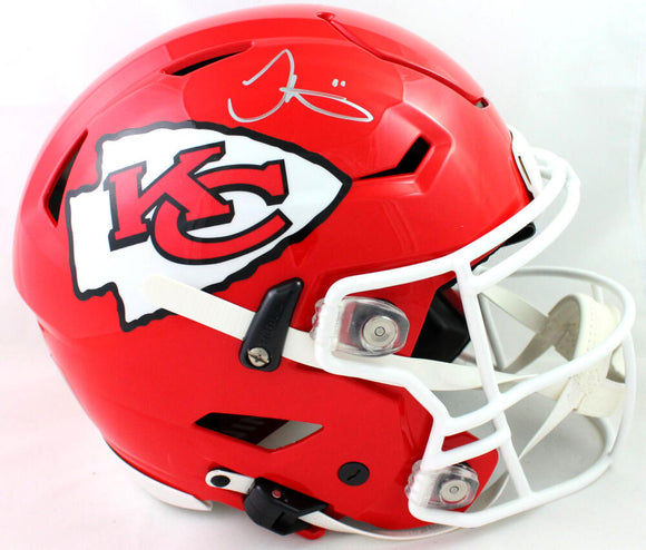 Tyreek Hill Autographed F/S Kansas City Chiefs SpeedFlex Helmet - JSA W Auth *Silver