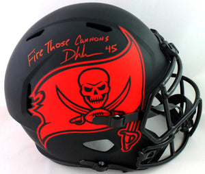 Devin White Autographed Tampa Bay Bucs F/S Eclipse Speed Helmet w/ Insc- Beckett W *Red
