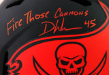 Devin White Autographed Tampa Bay Bucs F/S Eclipse Speed Helmet w/ Insc- Beckett W *Red