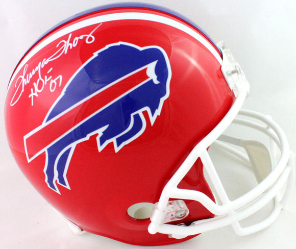 Thurman Thomas Autographed Buffalo Bills F/S 87-01 TB Helmet- JSA Witnessed *White