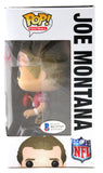 Joe Montana Autographed San Francisco Funko Pop Figurine #84- Beckett Witness *Red