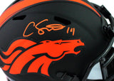 Courtland Sutton Autographed Denver Broncos Eclipse Speed Mini Helmet - JSA W Auth *Orange
