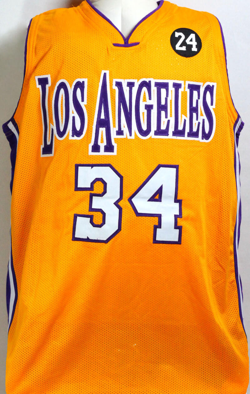 Shop Shaquille O'Neal Los Angeles Lakers Signed Yellow Custom