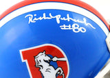 Rick Upchurch Autographed Denver Broncos 75-96 TB Mini Helmet - Beckett W Auth *White