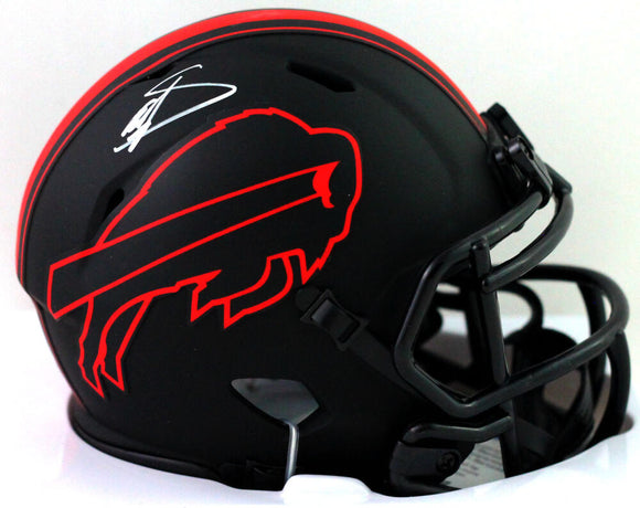 Stefon Diggs Autographed Buffalo Bills Eclipse Speed Mini Helmet - Beckett Witness *White