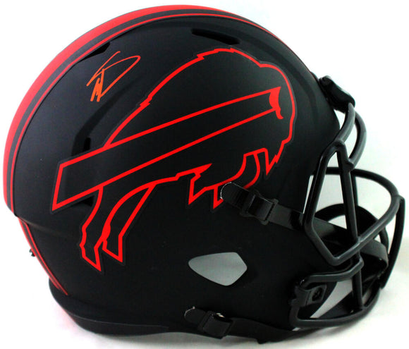Stefon Diggs Autographed Buffalo Bills Full Size Eclipse Helmet - Beckett Witness *Red