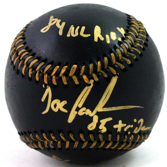 Doc Gooden Autographed Rawlings OML Black Baseball W/ 3 Inscriptions- JSA W Auth