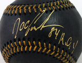 Doc Gooden Autographed Rawlings OML Black Baseball w/ 84 ROY - JSA W Auth *Thin