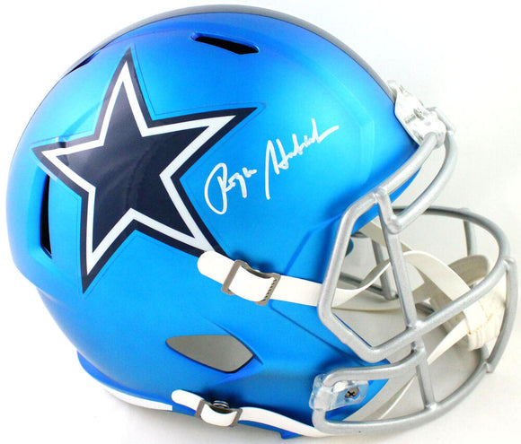 Roger Staubach Autographed Dallas Cowboys F/S Blaze Helmet- JSA Witnessed Auth