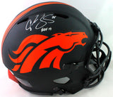 Champ Bailey Autographed Denver Broncos F/S Eclipse Speed Authentic Helmet w/HOF - Beckett W *Silver
