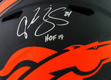 Champ Bailey Autographed Denver Broncos F/S Eclipse Speed Authentic Helmet w/HOF - Beckett W *Silver
