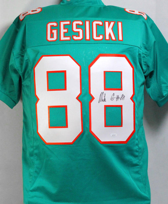 Mike Gesicki #88 Autographed Teal Pro Style Jersey - JSA W Auth *R8 Image 1