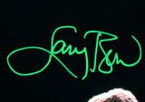 Larry Bird / Magic Johnson Autographed 16x20 FP Warm Up Photo - Beckett W Auth
