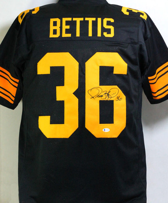 Jerome Bettis Signed Black Pro Style Jersey w/ Yellow #'s BAS