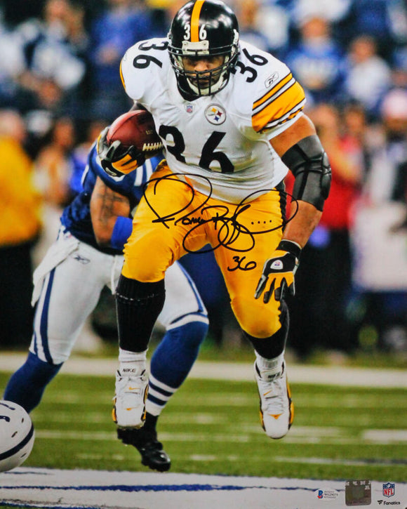 JEROME BETTIS AUTOGRAPH 16x20 OVER URLACHER STEELERS 36