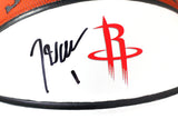 John Wall Autographed Spalding White Panel Basketball w/ Rockets Logo - Beckett Witness *Black