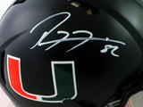 Ray Lewis Autographed Miami Hurricanes Full Size Black Knight Authentic Helmet - Beckett Witness *White