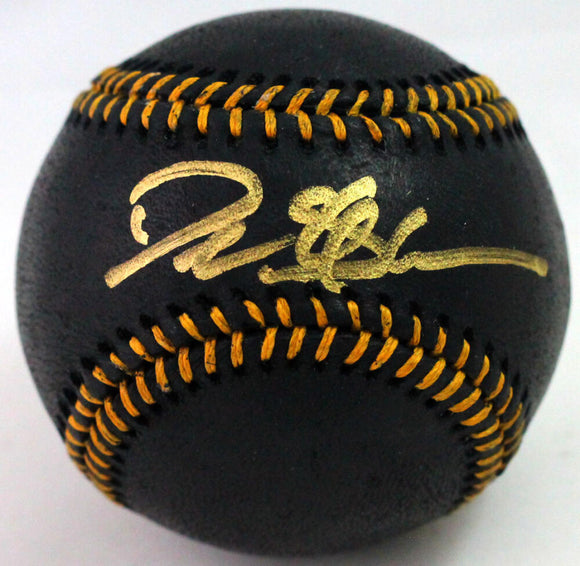 Deion Sanders Autographed Rawlings OML Black Baseball - Beckett Witness *Gold