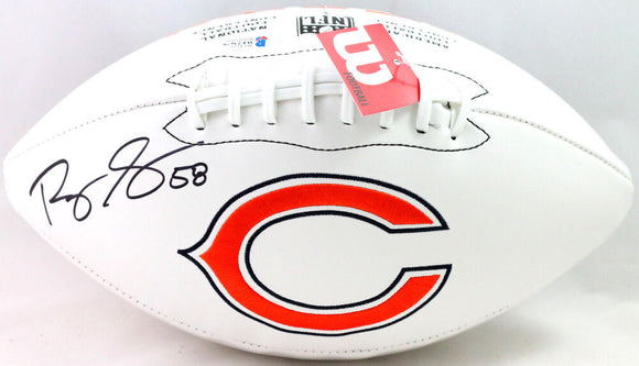 Roquan Smith Autographed Chicago Bears Wilson Logo Football- Beckett Witness Authenticated