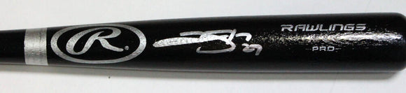 Trevor Story Autographed Black Rawlings Pro Baseball Bat- Beckett COA