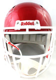 Adrian Peterson Autographed Oklahoma Sooners F/S Riddell Speed Helmet -Beckett Witness *Silver Side