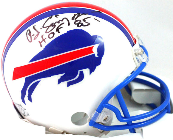 OJ Simpson Signed Buffalo Bills 76-83 TB Mini Helmet w/ HOF- JSA W Auth *Black Image 1