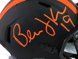 Bernie Kosar Autographed Cleveland Browns Eclipse Mini Helmet - Beckett Witness *Orange