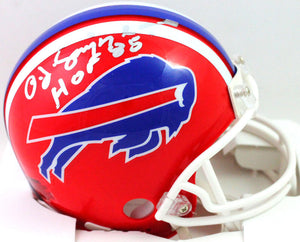 O. J. Simpson Signed Buffalo Bills 87-01 TB Mini Helmet W/ HOF- JSA W *Silver