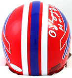 O. J. Simpson Signed Buffalo Bills 87-01 TB Mini Helmet W/ HOF- JSA W *Silver