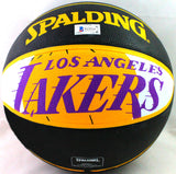 Kyle Kuzma Autographed NBA LA Lakers Logo Black Basketball- Beckett Witness *Silver