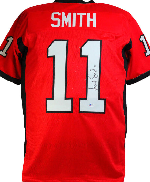 Alex Smith Autographed College Style Jersey- Beckett W *Black R1