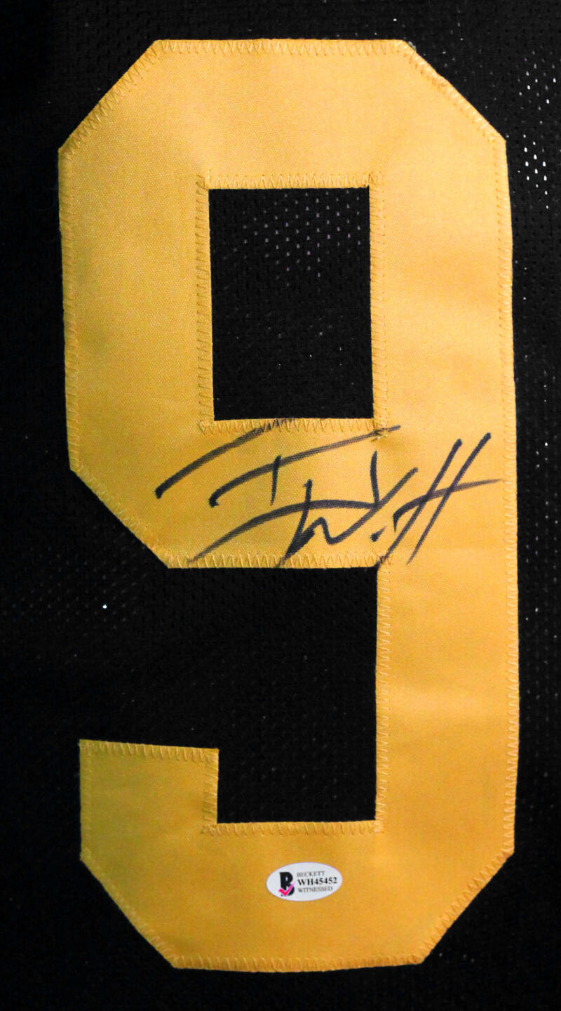 The Jersey Source TJ Watt Autographed Black w/ Yellow Numbers Pro Style Jersey - Beckett W Auth *9