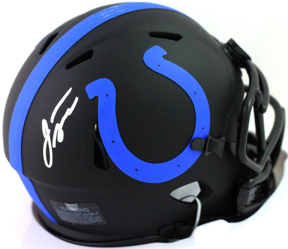 Jonathan Taylor Autographed  Colts Eclipse Speed Mini Helmet- Fanatics *silver