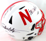Nebraska Heisman Winners Autographed F/S SpeedFlex Authentic Helmet- JSA W *Black
