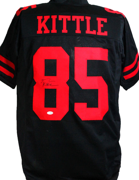 George Kittle Autographed Black Pro Style Jersey- Beckett W *Black – The  Jersey Source