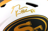 George Kittle Autographed 49ers Lunar Speed Full Size Helmet- Beckett W *gold