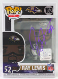 Ray Lewis Autographed Baltimore Ravens Funko Pop Figurine #152- Beckett W *Purple