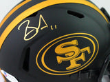 Brandon Aiyuk Autographed 49ers Eclipse Speed Mini Helmet- Beckett W *Gold