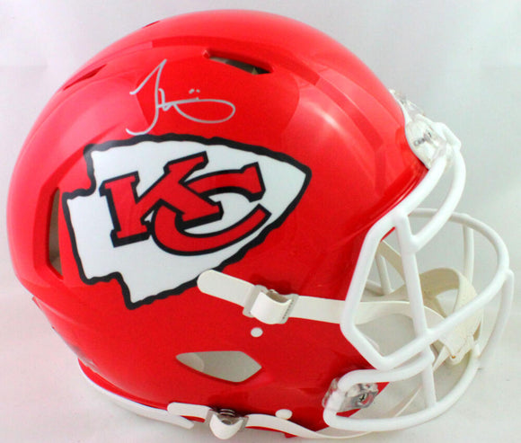 Tyreek Hill Autographed KC Chiefs F/S Speed Authentic Helmet - Beckett W *Silver
