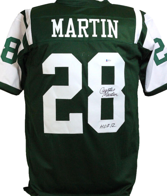 Curtis Martin Autographed Green Pro Style Jersey *8 w/ HOF - Beckett A –  The Jersey Source