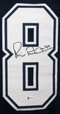 Michael Irvin Autographed Blue Pro Style Jersey w/ White Num- Beckett W *Black