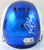 Marshall Faulk Autographed St. Louis Rams Chrome Mini Helmet - Beckett W *White
